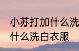 小苏打加什么洗白衣服 小苏打需要加什么洗白衣服