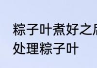 粽子叶煮好之后两头需要剪掉吗 如何处理粽子叶