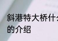 斜港特大桥什么时候修剪好 斜港大桥的介绍