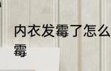 内衣发霉了怎么洗掉 如何解决内衣发霉