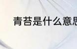 青苔是什么意思 青苔意思是什么