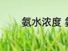 氨水浓度 氨水浓度是25%吗