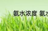 氨水浓度 氨水浓度是25%吗