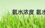 氨水浓度 氨水浓度是25%吗