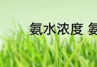 氨水浓度 氨水浓度是25%吗