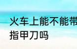 火车上能不能带指甲刀 火车上可以带指甲刀吗