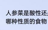 人参菜是酸性还是碱性食物 人参菜是哪种性质的食物