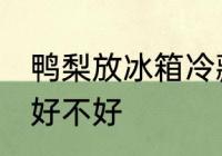 鸭梨放冰箱冷藏好吗 鸭梨放冰箱冷藏好不好